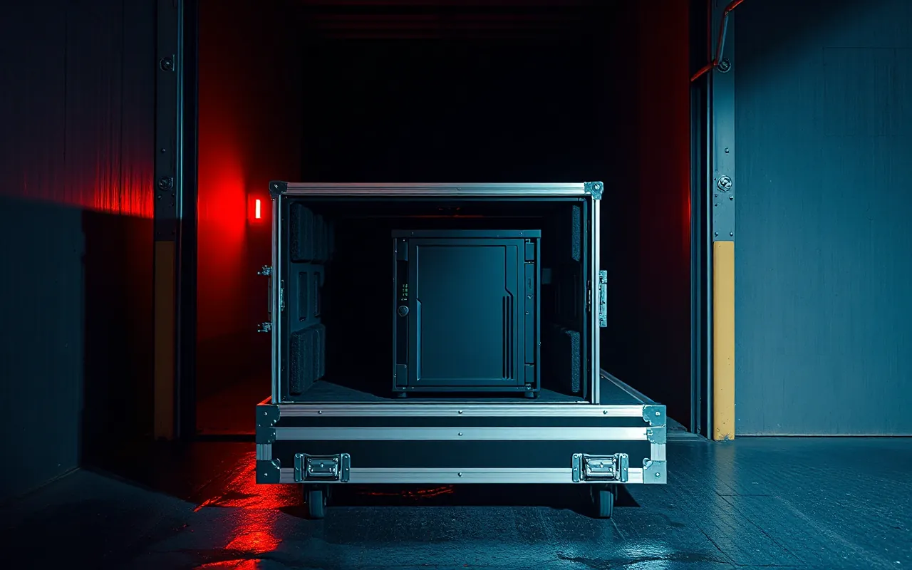 A server in a rugged transport case