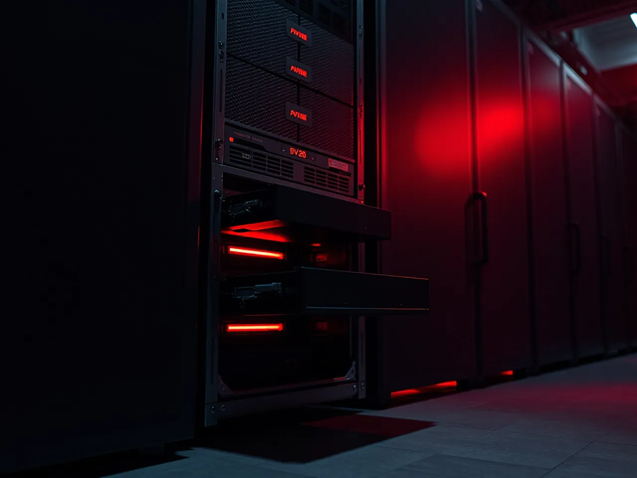 Separate storage drawers in a data center
