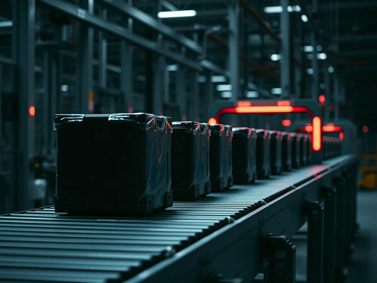 Sealed cases on an automated inspection line